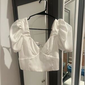 White Do+Be cropped top